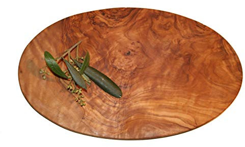 Prosudweb Planchette Ovale en Bois d'olivier