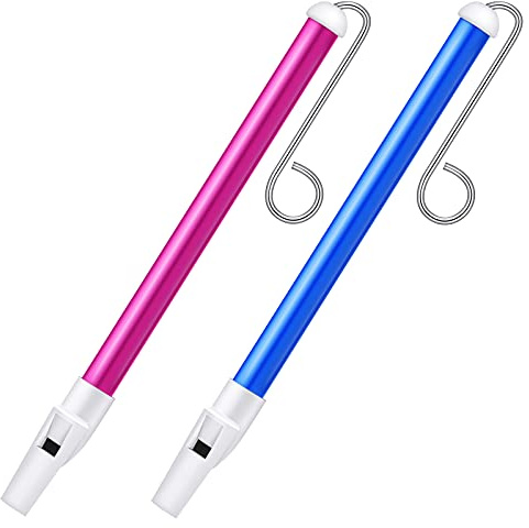 Lukmaa 2 Pieces Slide Whistle for Adults Toy Slide Whistle Musical Instrument Toy for Parent-Child Games, Blue and Purple
