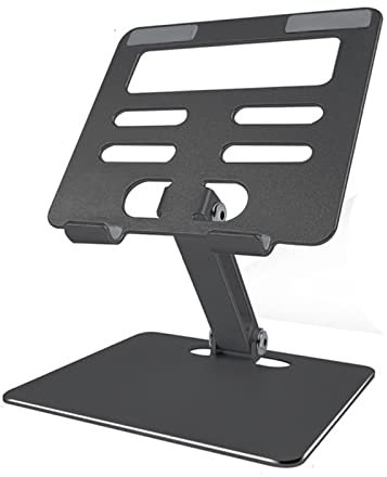 YIFEI2013-SHOP Stand de Tablette, Support Pliable de Bureau Berceau de Quai, Stand de Tablette à Double axe d'aluminium for tablettes et Smartphones de 3,5-13 (Color : Gray)