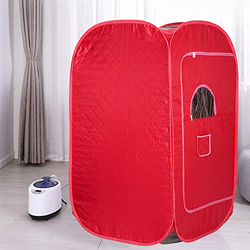 Sauna portátil Willowybe, mini sauna de vapor para el hogar, sala de sauna portátil individual puede aliviar la fatiga, pérdida de peso, control remoto de temporización, ajuste de temperatura (80 x 80