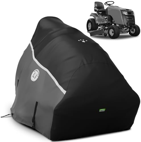 LI LIBZAKI Housse de tracteur imperméable 420D pour tondeuse à gazon autoportée - Convient aux terrasses jusqu'à 137,2 cm - Ajustement universel pour John Deere, EGO, Toro, Craftsman et plus encore