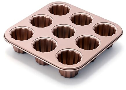 Cannele Moule à pâtisserie en acier au carbone antiadhésif moule à cannelés doré