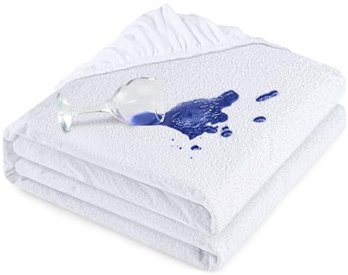 Utopia Bedding Protector de Colchón 90 x 190 x 30 cm Impermeable, Viscosa, Certificación Oeko-Tex, Funda Colchón Transpirable, Elástico En Todo