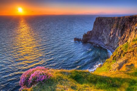 adrium Acryl-Bild 50 x 30 cm: Cliffs of Moher bei Sonnenuntergang in Co. Clare, Irland (64891425)