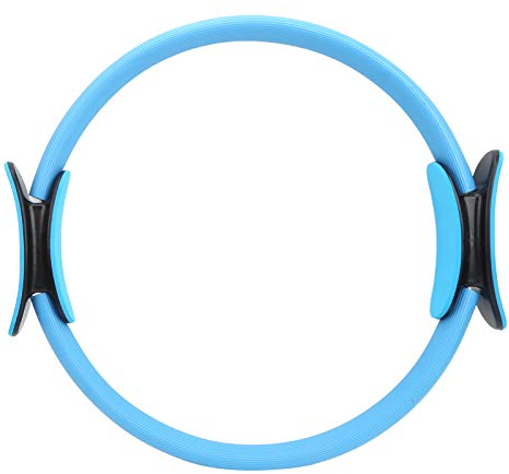 SPYMINNPOO Fitness-Yoga-Ring, Leichter Pilates-Kreis-Widerstandsring, mit Schaumstoff Gepolsterte Griffe, Bodybuilding f¨¹r Fitnessstudio, Heimfitness (Blue)