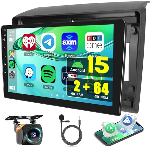 Inefala Android Autoradio für FIAT Ducato/Citroën Jumper/Peugeot Boxer 2010 | Android 15,2G+64G,9 Zoll TouchScreen mit CarPlay & Android Auto,Navi,GPS,WiFi,FM/RDS,Bluetooth,EQ,SWC,Rückfahrkamera,MIC