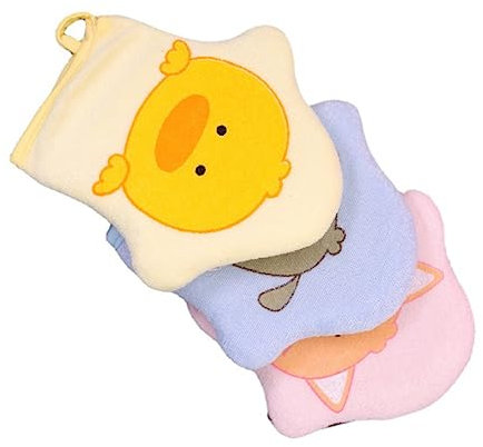 BELLIFFY 4pcs Soft Exfoliating Bath Sponges for Boy Girl Bath Shower Sponge Cartoon Design Skin Cleaning Supplies