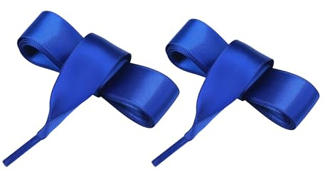 TwizzTop 2 Pairs Satin Ribbon ShoeLaces for Girls Women Kids,Replacement Laces for Trainers Sandals,Silk Laces for Sneakers Skate Shoes Walking Boots