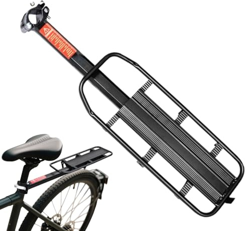 Portapacchi Posteriore per Bici,Supporto Bici Posteriore Anti-Ruggine A Sblocco Rapido per | Supporto In Metallo Per Bagagli Ad Alta Resistenza Per Escursionismo Valigie Cesti Della spesa Borse