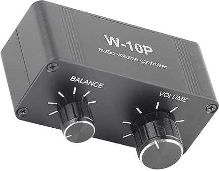 Passiver Stereo Lautstärkeregler 3,5mm Klinke | Präzise Klanganpassung Ohne Rauschen, Aluminiumgehäuse, Lautstärkeadapter Für Heimkino Pc Gaming, Schwarz