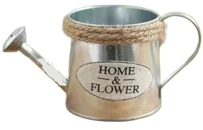 Annaffiatoio Vaso for fiori in ferro rustico, brocca in metallo, secchio di latta, annaffiatoio, vaso portatile for decorazioni for feste di nozze a casa(MS-S)
