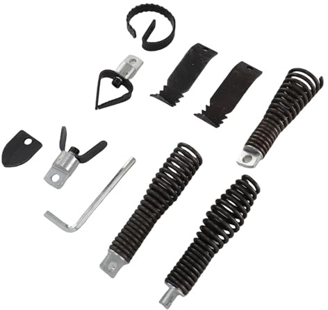8 Piece Drain Snake Drill Attachment, an Auger Bits and Cutter Head Set with a Hex Wrench for a 5 Sixteenths to 3 Quarters Inch Cable Cleaning Machine