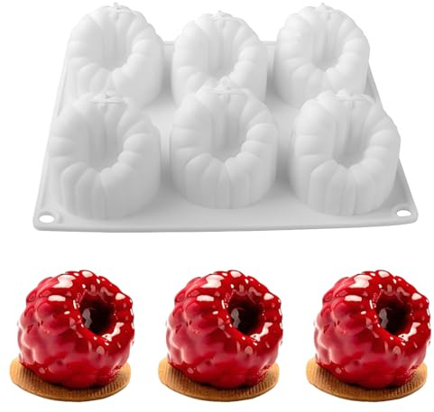 YUPZAR Stampi Da Forno In Silicone 3D Per Alimenti,Con Simulazione Di Frutta,Riutilizzabili,Per Torte,Cioccolato,Gelati e Pasticceria Creativa (1 Pezzo/6 Cavità)