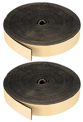 PATIKIL Ruban D'Isolation En Mousse, 2Pcs 40mm L x 3mm Ép x 10 Mètre Auto-Adhésif Joint D'Étanchéité Pour Porte Fenêtre Climatisation, Noir