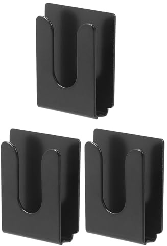 TOYANDONA Supporto Microfono Radio Cb Auto e Moto 3 Pezzi in Metallo Clip Porta Microfono Compatibile per Radiomicrofoni Wireless, Supporto a Gancio Salvaspazio per Cruscotto, Montaggio