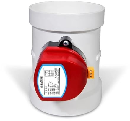 Plastic Electric Air Duct Motorized Damper, 3 Inch 75mm, HVAC Ventilation Pipe Valve, 220V 110V 24V 12V(24V DC)