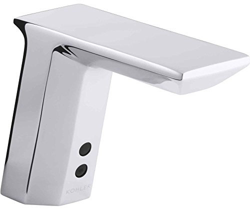 Kohler K13466CP Geometric Battery-Powered Touchless Bathroom Faucet, Polished Chrome