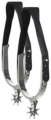 Boland 54320 - Satz Westernsporen, schwarz, 1 Paar, glänzend, Kunststoff, Western, Cowboy, Rodeo, Wild West, Karneval, Halloween, Fasching, Mottoparty, Kostüm, Theater, Accessoire, Verkleidung