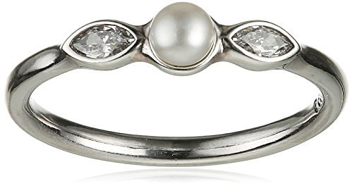 PANDORA Damen-Ring Leuchtende Petite Blätter 925 Silber Zirkonia weiß Gr. 56 (17.8) - 190964P-56