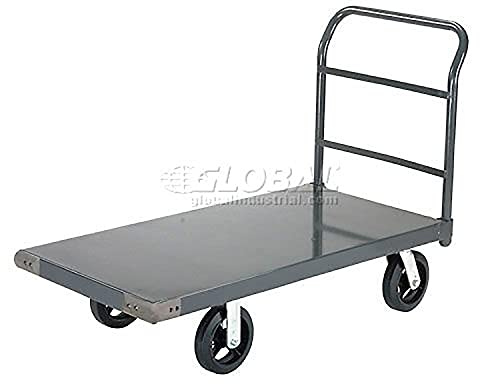 Global Industrial Platform Truck w/Steel Deck, 8 Rubber Casters, 48 x 30, 2400 Lb. Capacity