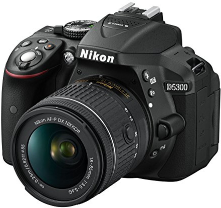Nikon D5300 Kit AF-P 18-55 + AF-P 70-300 non-VR - Cámara réflex digital 24.2 Mp, color negro