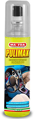 Ma-Fra, Pulimax, Detergente Spray Universale per Interni Auto, Efficace per Rinnovare Tessuti e Plastiche, i Colori dei Sedili ed Eliminare i Cattivi Odori, Facile da Usare, Formato Portatile da 150ml