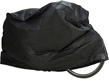 Relaxdays Unisex – Erwachsene 200 x 115 cm, in Schwarz Fahrradgarage aus Polyethylen, reißfeste Schutzhülle, Sonnenschutz, robuste Abdeckung 200 x 110 cm 10023962_46