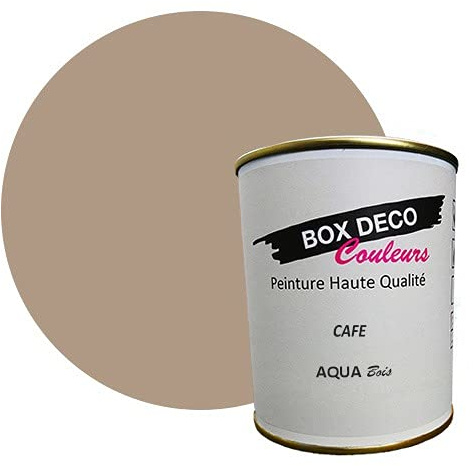 BOX DECO COLORES Pintura mueble madera interior a base de acrílico con aspecto aterciopelado Aqua Madera – 750 ml/9m², marrón café
