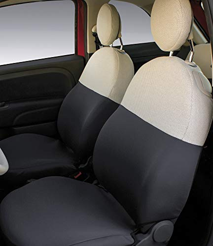 CORA Sitzbezüge für FIAT 500 07> grau/cremefarben