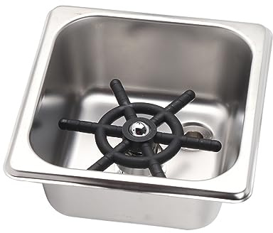 TOPINCN Glass Rinser, Automatic Stainless Steel Cup Washer Cleaner Glass Rinser Quick Cleaning for Hotel Bar Kitchen Sink Coffee Milk Tea Cup