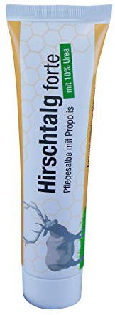 Hirschtalg forte 100ml mit 10% Urea | Pflegesalbe mit Propolis | für Diabetiker geeignet