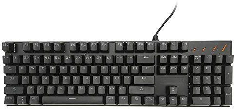 Yanghao Rétro-éclairage LED RGB USB Filaire Gaming Keyboard 104 Clés Clavier Filaire Ergonomique Naturel pour Windows Office PC Gamer