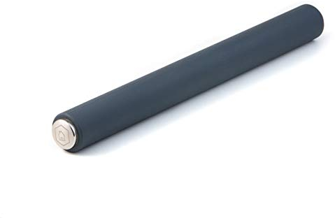 Hanseküche Teigroller Silikon - Hochwertige Teigrolle aus Silikon und Edelstahl mit Antihaft-Wirkung, Innovatives Nudelholz ohne Griffe, Fondant Rolle für alle Teigsorten, Nudelrollen (Schwarz)