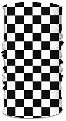 OUSHENGMAOYI Multifunktionstuch Sturmhaube Halswärmer Winddicht Balaclava Rundschal Männer Frauen Gesichts Halstücher Schlauchschal Schwarz Und Weiß Kariert