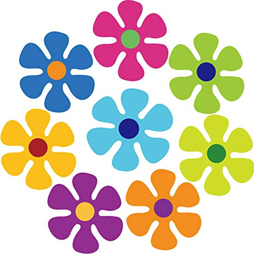 Outus 8 Pcs Flower Magnets for Car Funny Cute Magnetic Car Decals Hippie 60s 70s Decorative Flower Magnets Decorations for Door Fridge Home Refrigerator (3.9 Inch)