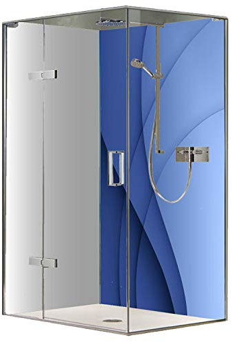 Original FLYERANDPRINT - SHOWER-PLATE, Alu-Dipond, OHNE FUGEN, Fliesenersatz, Duschrückwand, Wunschmaß, Dusche, Bad, Wandverkleidung, Wandverkleidung, DH-17-03 (Einzelplatte, 90 x 200 cm)