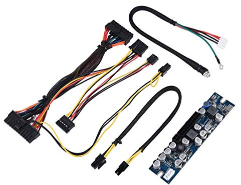 Fdit Module d'alimentation PC Entrée CC 12 V Sortie 300 W, Module d'alimentation PC PSU avec entrée ATX/CC 24 Broches/SATA pour boîtiers décodeurs de Serveur réseau Mini-ITX et 1U