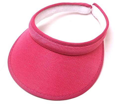 LAIYUTING Polychrome Sun Visors for Women Men, Wicking UV Protection Sport Cap, Long Adjustable, Hat for Golf Cycling Fishing Tennis Running Jogging,Hot Pink