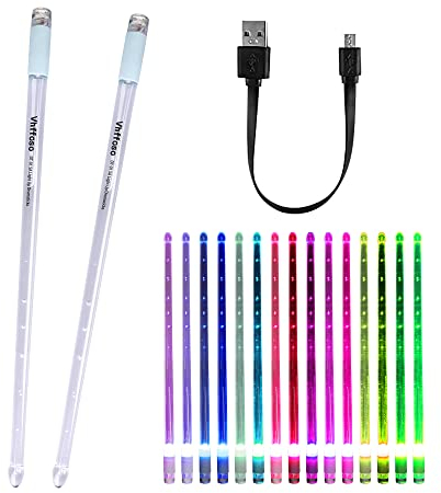 15 Farben LED Leuchten Trommelstock 5A, Beleuchtete Drumsticks