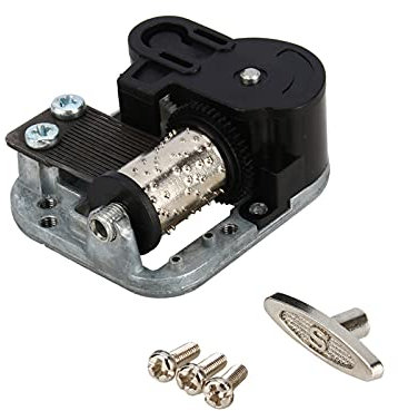 Wakects Carillon a Molla Meccanismo Lega Musicale a Carica Manuale + Movimento del Carillon a Manovella in Plastica Meccanismo a Orologeria per Carillon Parti di Carillon 45 X 50 X 20 Mm