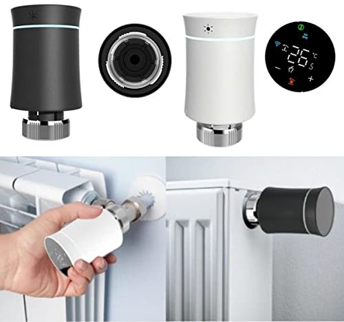 RANRAO Heizkörperthermostat Elektronisch - Programmierbares WLAN Erweiterbares Heizkörperthermostatventil - Thermostat heizung Digital - Kompatibel für Google-Home und AIexa