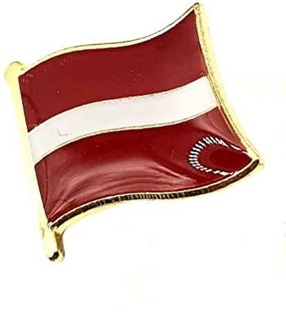 Lettland lettisk metall emalj landsflagga pin emblem, Metall