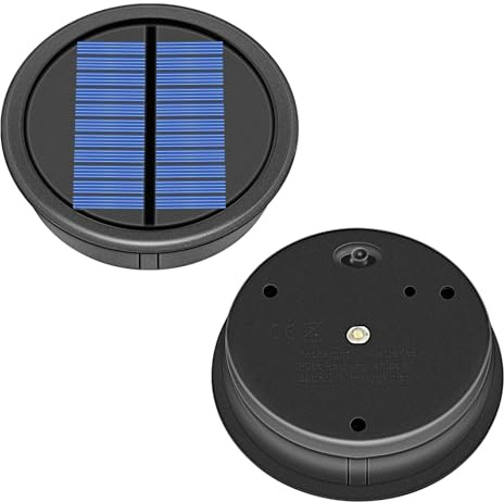 HELESIN Solarleuchten Ersatzteile 10.4cm，IP65 Wasserdichte Solarpanel, Solarleuchten Ersatz Top für Solarlaterne, LED Gießkanne und DIY(1Pack 10.4CM)