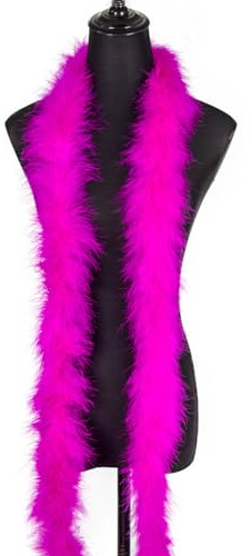 2m 8cm Federboa Truthahnfedern Boa,Flauschige Plüsch-Feder Boa Federstola Federschal Federgirlande für Weihnachtsbaum Hochzeit Basteln Burlesque Karneval Party 20er Jahre Kostüm Deko,ca. 20g Rose