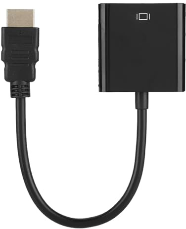 Adaptateur HDMI Vers VGA, Câble Adaptateur De Convertisseur Vidéo Mâle Vers VGA Femelle, Pour Ordinateur PC HDTV, Projet De Moniteur D'ordinateur Portable De Bureau, Câble Adaptateur De Convertisseur
