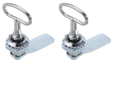 Cabinet Cam Lock Stainless Steel Triangle Cam Lock with Keys Electric and Gas Meter Box Key for Door Cabinet Box Latch(2PCS)