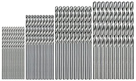 Sujurio 40 Piezas de 0,5 Mm-2,0 Mm de VáStago Recto Mini Juego de Brocas PequeñIto Mini Brocas PequeñAs Taladro Helicoidal HSS de para Dil