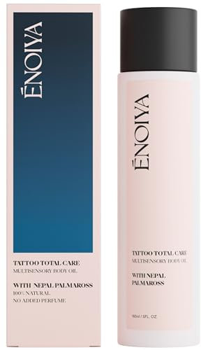 Aceite Corporal para el Cuidado de Tatuajes - 150 ml - Realza el Color y el Contraste - Nutre la Piel y Mantiene el Aspecto Original - 100% natural