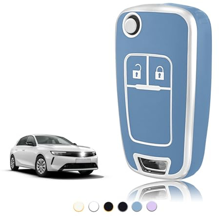 TOOMUME Schlüsselhülle TPU, Autoschlüssel Hülle Passt für Chevrolet Trax Opel Vauxhall Adam Astra Corsa Meriva Mokka Movano Zafira Tourer Buick, Schlüsselcover Schutz Schlüsselgehäuse - 2 Tasten S