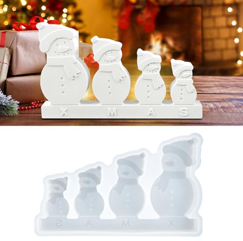Silikonformen Gießformen, Silikonform Weihnachten Schneemann, Gips zum Gießen, DIY Harz Gießform Weihnachten, Gießformen Silikon, Gipsformen zum Gießen, Epoxidharz Formen Silikonformen